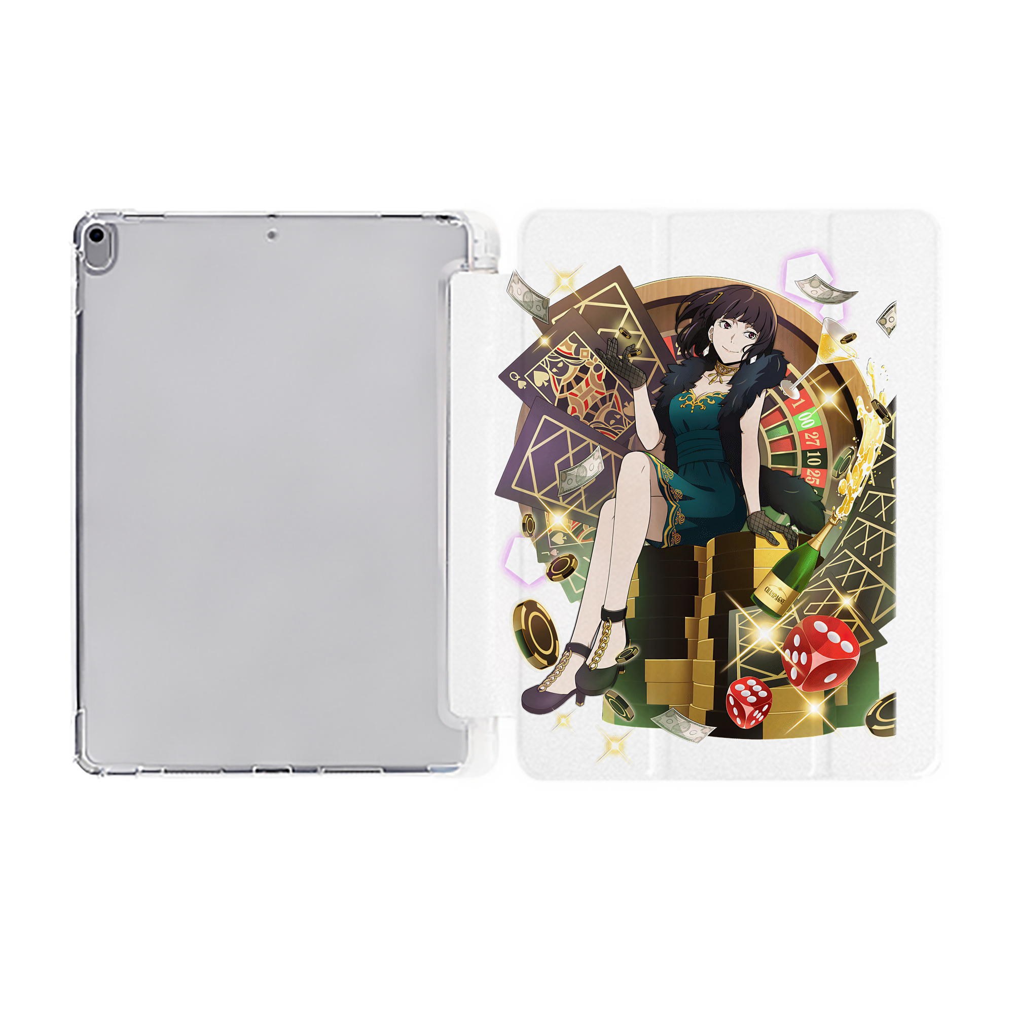 （画像用） 文豪ストレイドッグス Bungo Stray Dogs IPad ケース ペン収納付き 三つ折りスタンド PUレザー×シリコン 対応機種9.5/10.5/10.9インチ